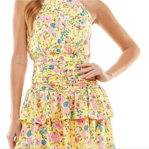 NWT City Studios Junior's Floral Print Fit & Flare Dress - Picture 7 of 12